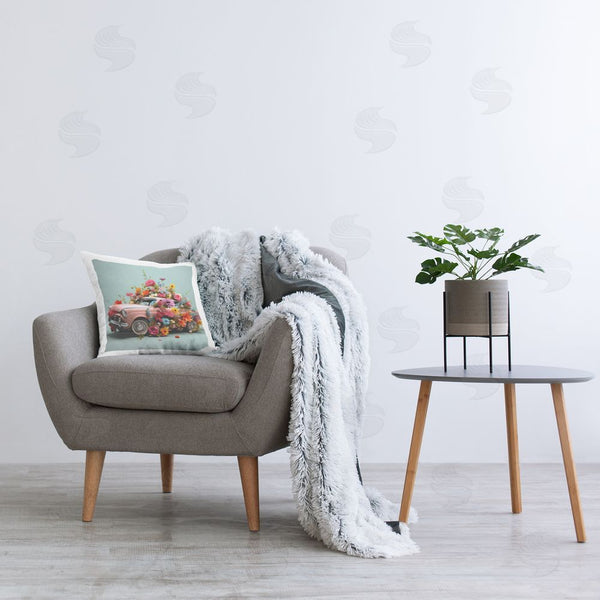 Stupell Industries Lazar Studio | Modern Blooms On Car Printed Throw Pillow