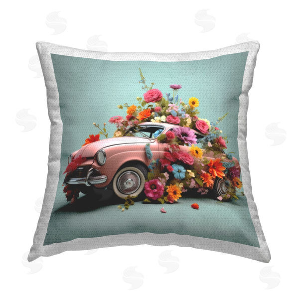 Stupell Industries Lazar Studio | Modern Blooms On Car Printed Throw Pillow