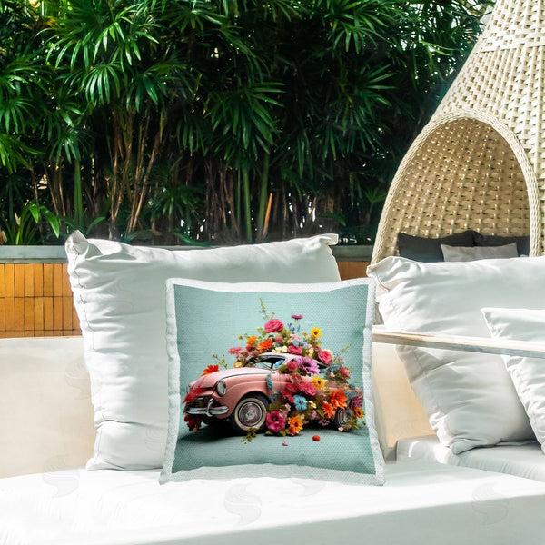 Stupell Industries Lazar Studio | Modern Blooms On Car Printed Throw Pillow