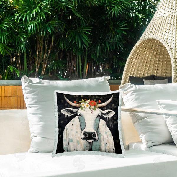 Stupell Industries Lazar Studio | Modern Cattle On Black Printed Throw Pillow