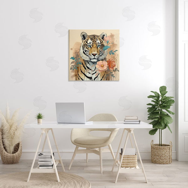 Stupell Industries Lazar Studio | Modern Floral Tiger Wall Art
