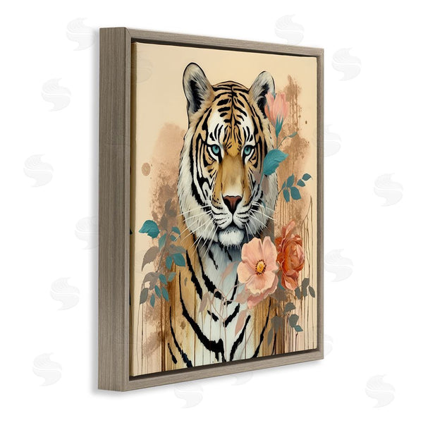 Stupell Industries Lazar Studio | Modern Floral Tiger Wall Art