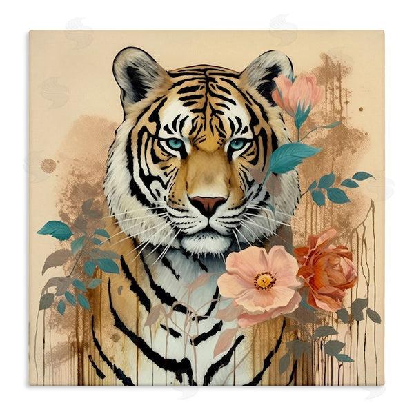 stupell industries Lazar Studio | Modern Floral Tiger Wall Art