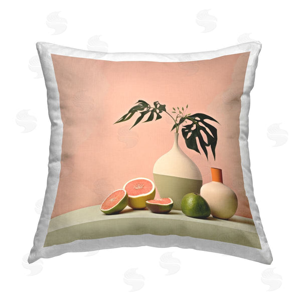 stupell industries Lazar Studio | Modern Tropical Citrus Printed Throw Pillow