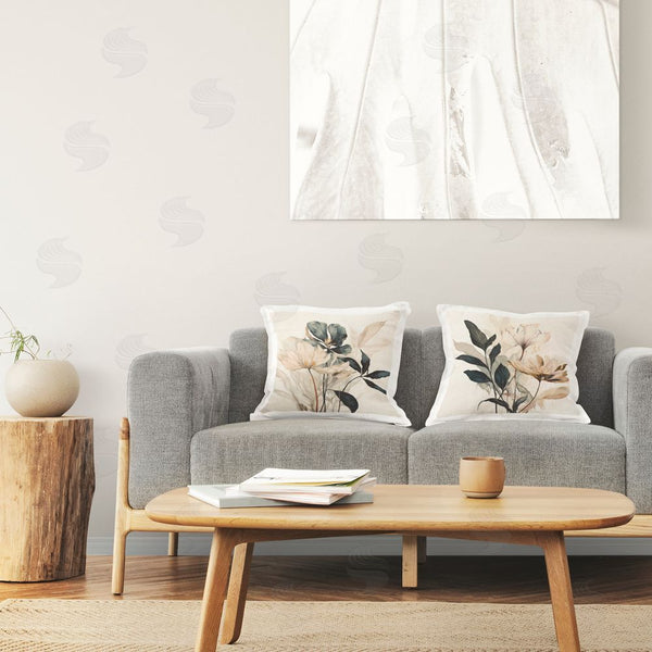 Stupell Industries Lazar Studio | Neutral Hued Floral Bunches Printed Throw Pillow Set