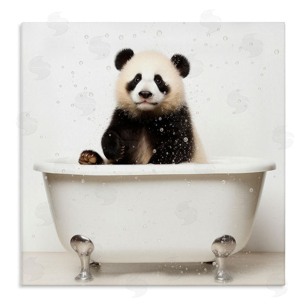 stupell industries Lazar Studio | Panda Bathtub Bubbles