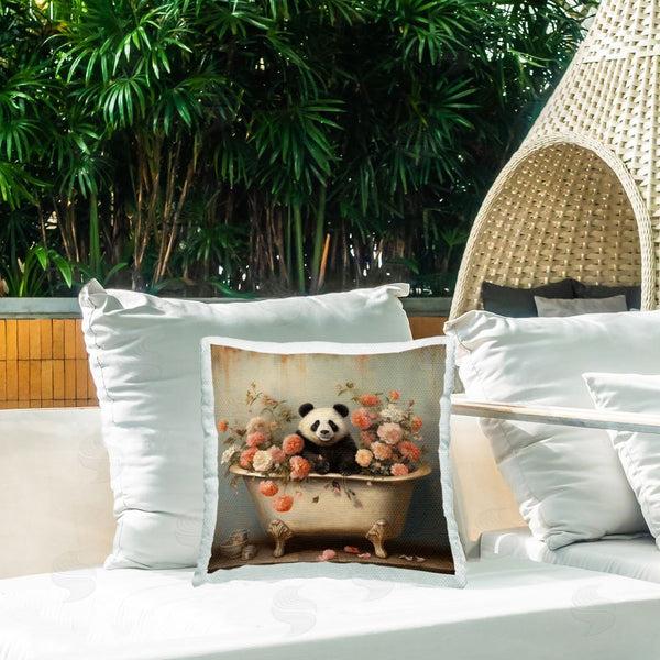 Stupell Industries Lazar Studio | Panda & Peonies Tub Printed Throw Pillow