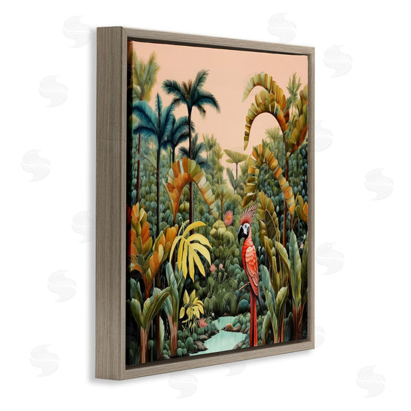 Stupell Industries Lazar Studio | Parrot In Tropical Vegetation