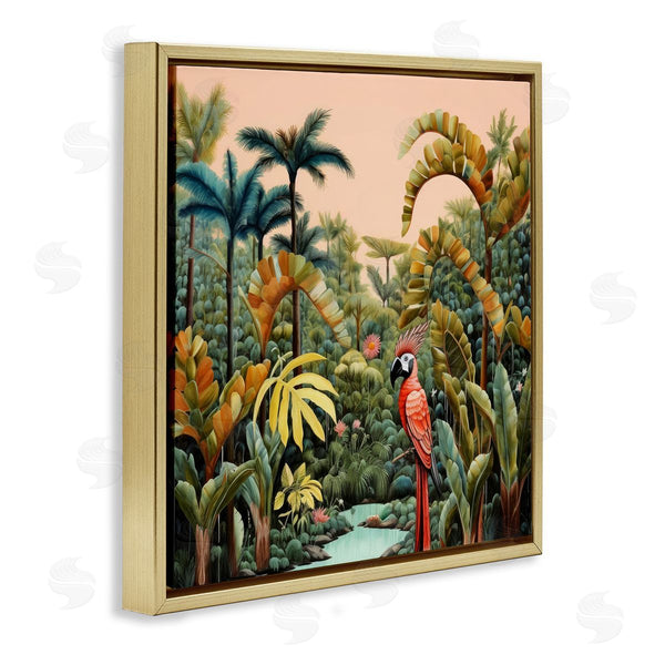 Stupell Industries Lazar Studio | Parrot In Tropical Vegetation