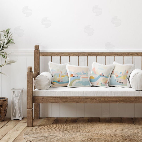 Stupell Industries Lazar Studio | Pastel Driving Landscapes Printed Throw Pillow Set