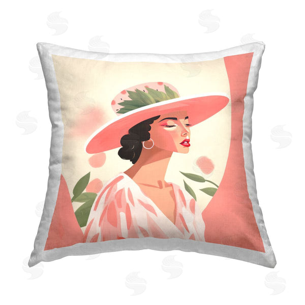 stupell industries Lazar Studio | Pastel Glam Fashionista Printed Throw Pillow