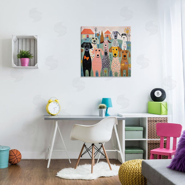 Stupell Industries Lazar Studio | Patterned Dogs & Flowers Wall Art