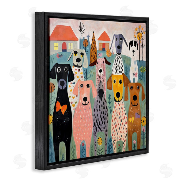Stupell Industries Lazar Studio | Patterned Dogs & Flowers Wall Art
