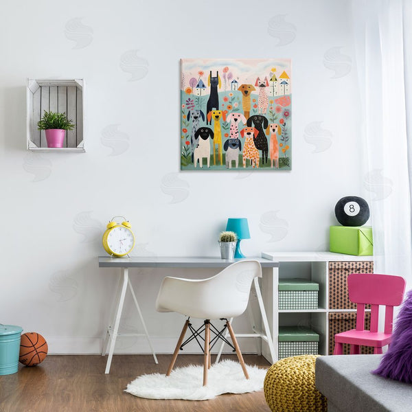 Stupell Industries Lazar Studio | Patterned Dogs In Yard Wall Art