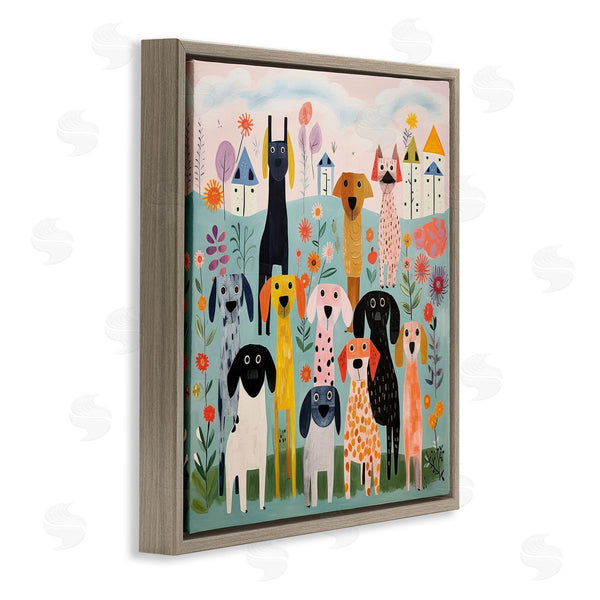 Stupell Industries Lazar Studio | Patterned Dogs In Yard Wall Art