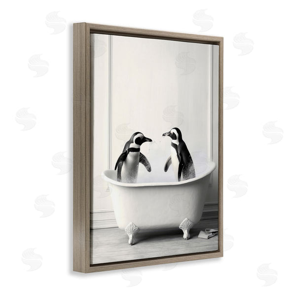 Stupell Industries Lazar Studio | Penguin Duo In Bath Wall Art