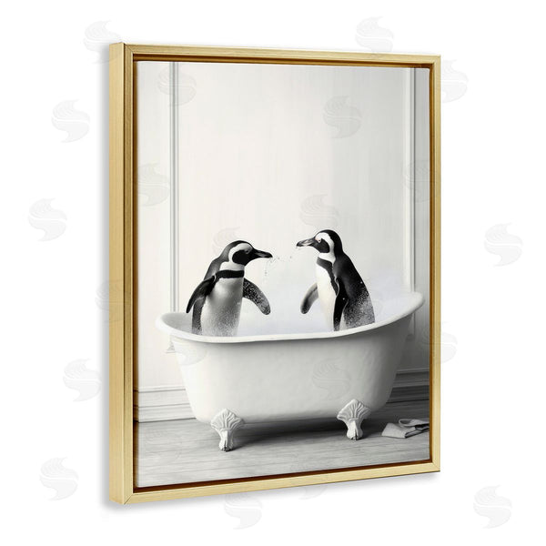 Stupell Industries Lazar Studio | Penguin Duo In Bath Wall Art