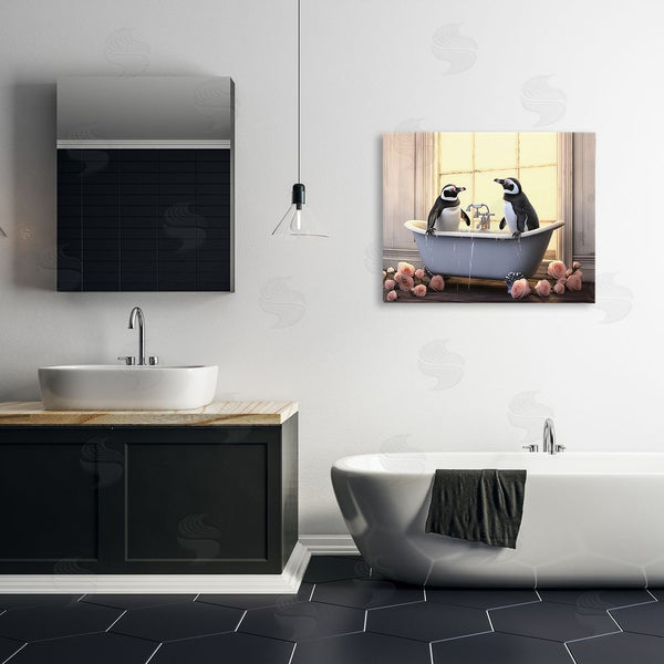Stupell Industries Lazar Studio | Penguins Bathing In Tub Wall Art