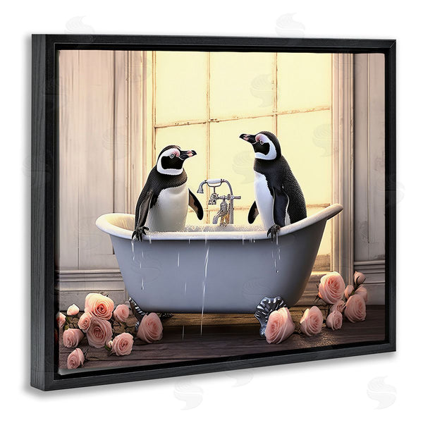 Stupell Industries Lazar Studio | Penguins Bathing In Tub Wall Art