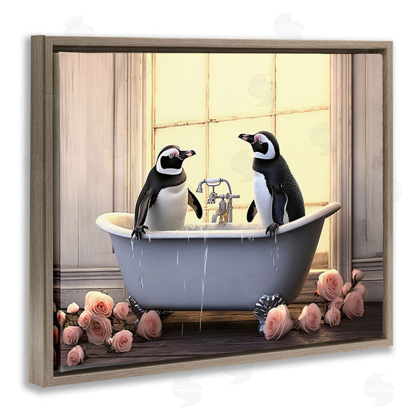 Stupell Industries Lazar Studio | Penguins Bathing In Tub Wall Art