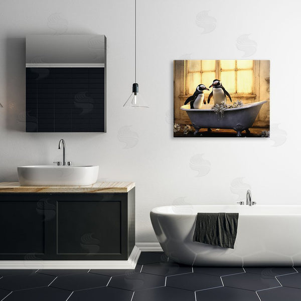 Stupell Industries Lazar Studio | Penguins In Sunlit Bath Wall Art