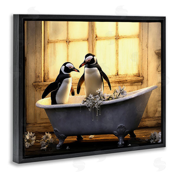 Stupell Industries Lazar Studio | Penguins In Sunlit Bath Wall Art