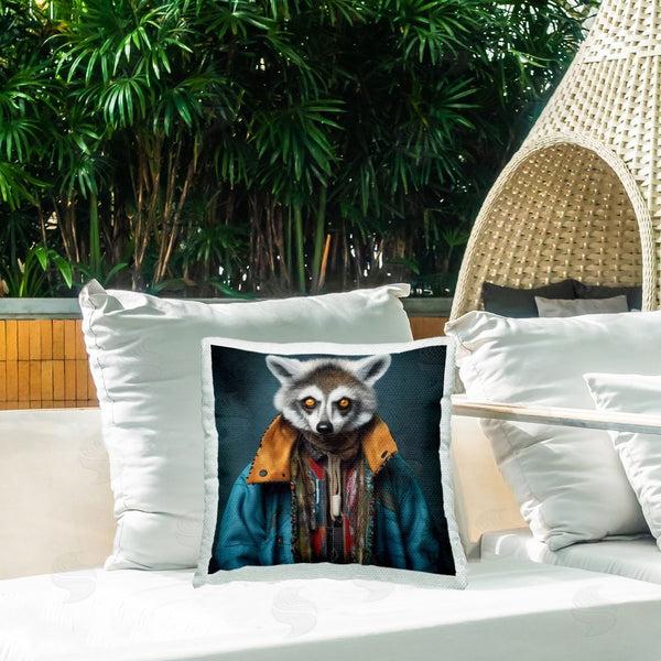 Stupell Industries Lazar Studio | Raccoon In Trendy Jacket Printed Throw Pillow
