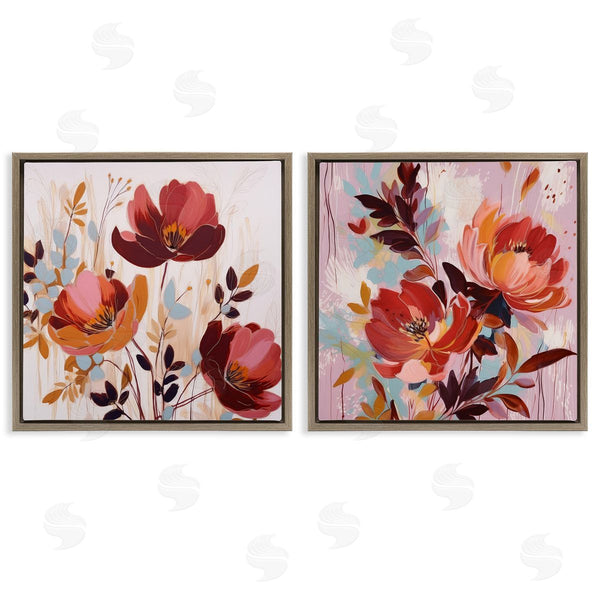 Stupell Industries Lazar Studio | Red Modern Flowers Wall Art