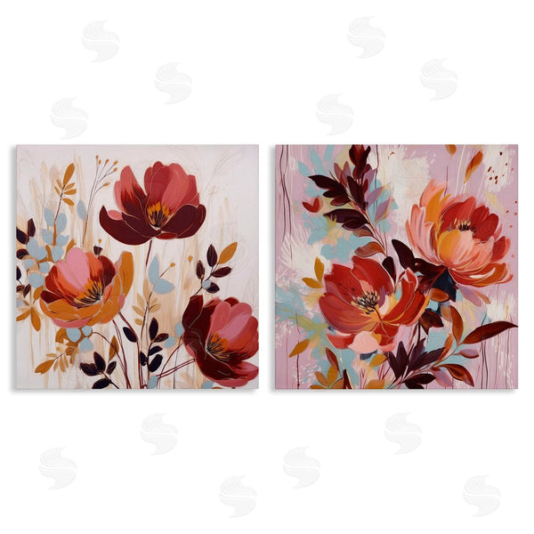 stupell industries Lazar Studio | Red Modern Flowers Wall Art