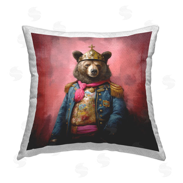 Stupell Industries Lazar Studio | Regal Bear Portrait Printed Throw Pillow