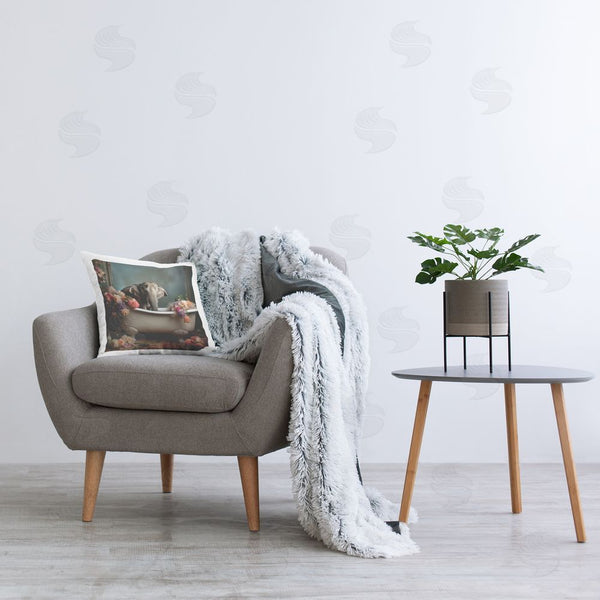 Stupell Industries Lazar Studio | Rustic Elephant Bathtub Printed Throw Pillow