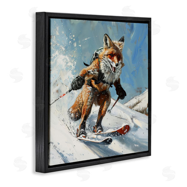 Stupell Industries Lazar Studio | Skiing Slopes Fox Wall Art