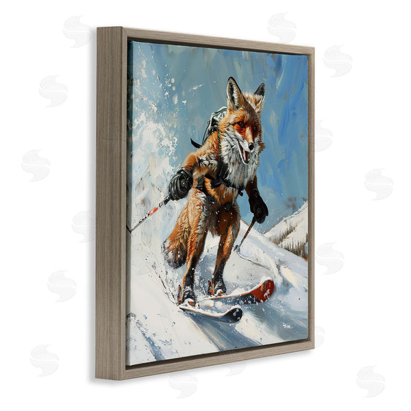 Stupell Industries Lazar Studio | Skiing Slopes Fox Wall Art