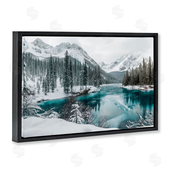 Stupell Industries Lazar Studio | Snow Capped Mountain Lake