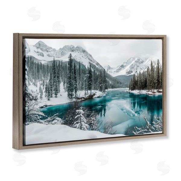 Stupell Industries Lazar Studio | Snow Capped Mountain Lake