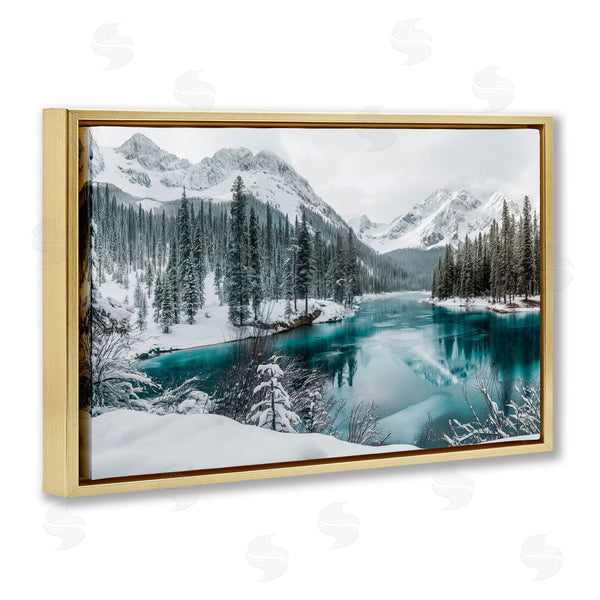 Stupell Industries Lazar Studio | Snow Capped Mountain Lake