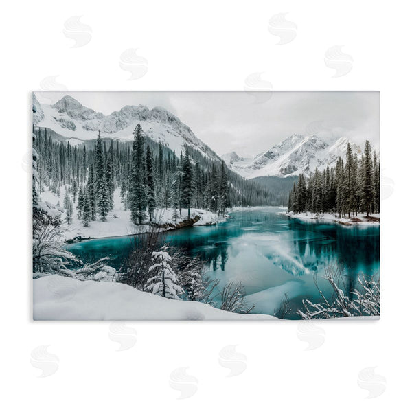 stupell industries Lazar Studio | Snow Capped Mountain Lake