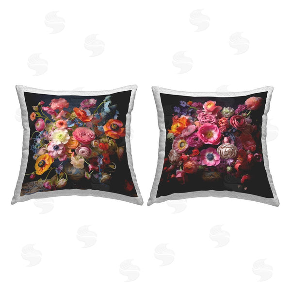 Stupell Industries Lazar Studio | Stunning Still Life Floral Arrangement Printed Throw Pillow Set