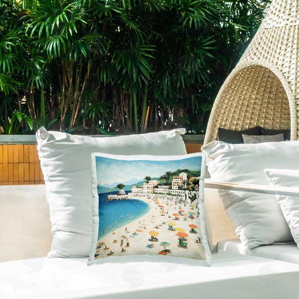 Stupell Industries Lazar Studio | Summer Beach Town Printed Throw Pillow