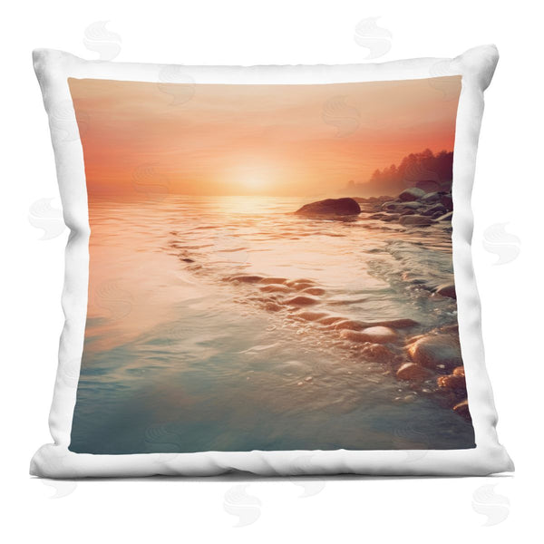 stupell industries Lazar Studio | Sunset Melodies at Sea Printed Throw Pillow