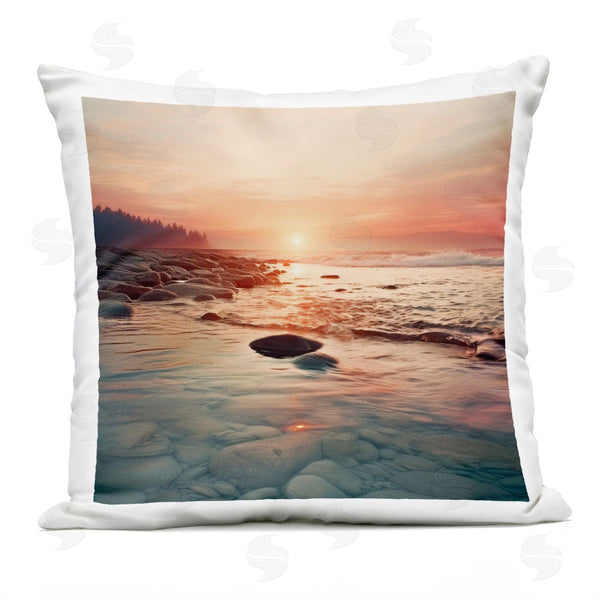 Stupell Industries Lazar Studio | Sunset Over Sea Melodies Printed Throw Pillow