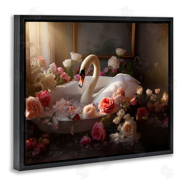 Stupell Industries Lazar Studio | Swan & Bathroom Roses Wall Art