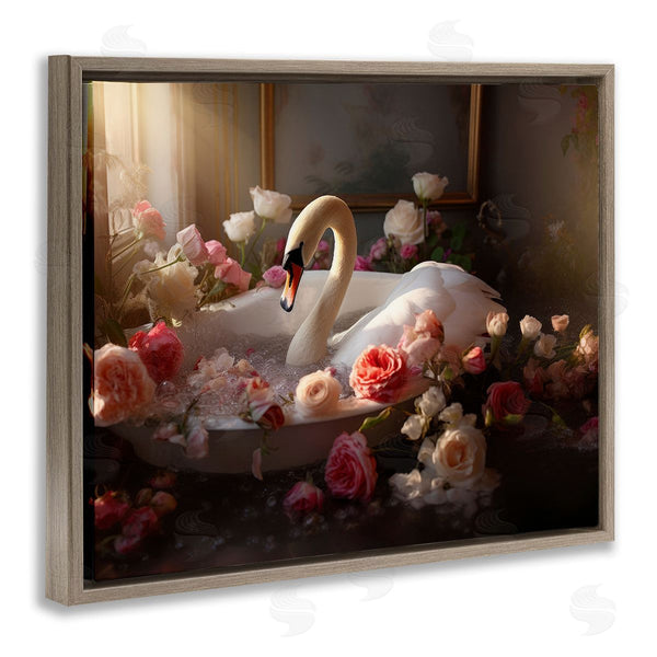 Stupell Industries Lazar Studio | Swan & Bathroom Roses Wall Art