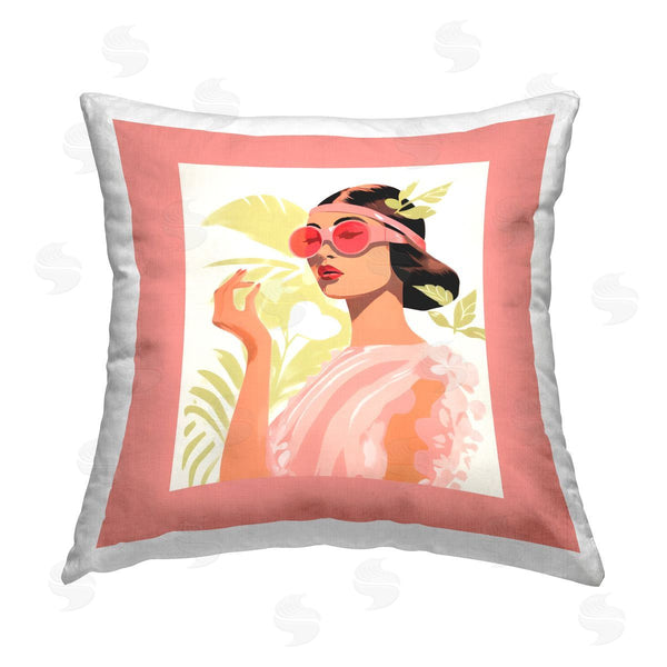 stupell industries Lazar Studio | Trendy Chic Female Printed Throw Pillow