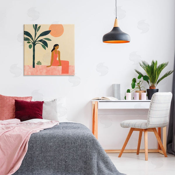 Stupell Industries Lazar Studio | Tropical Scene & Woman Wall Art