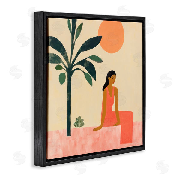 Stupell Industries Lazar Studio | Tropical Scene & Woman Wall Art