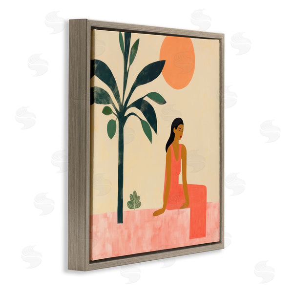 Stupell Industries Lazar Studio | Tropical Scene & Woman Wall Art