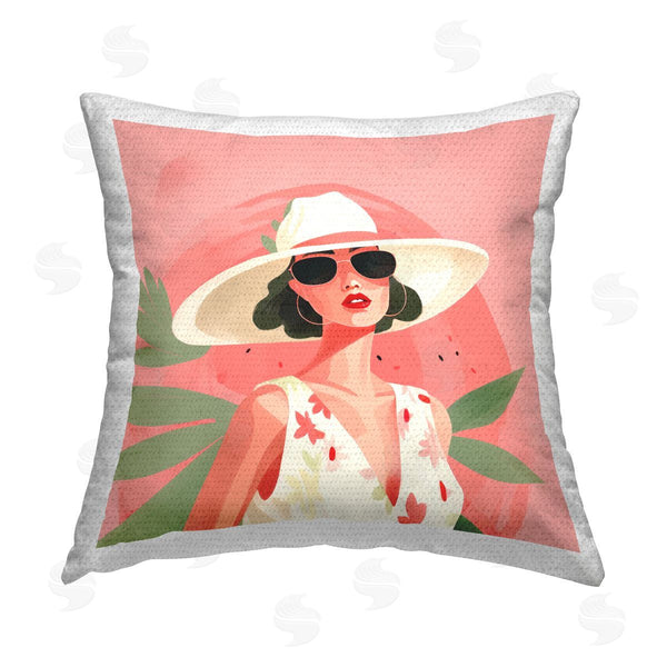 Stupell Industries Lazar Studio | Tropical Summer Fashion Printed Throw Pillow