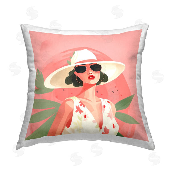 stupell industries Lazar Studio | Tropical Summer Fashion Printed Throw Pillow