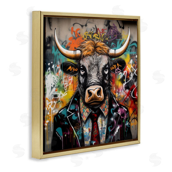 Stupell Industries Lazar Studio | Urban Graffiti Bull Wall Art